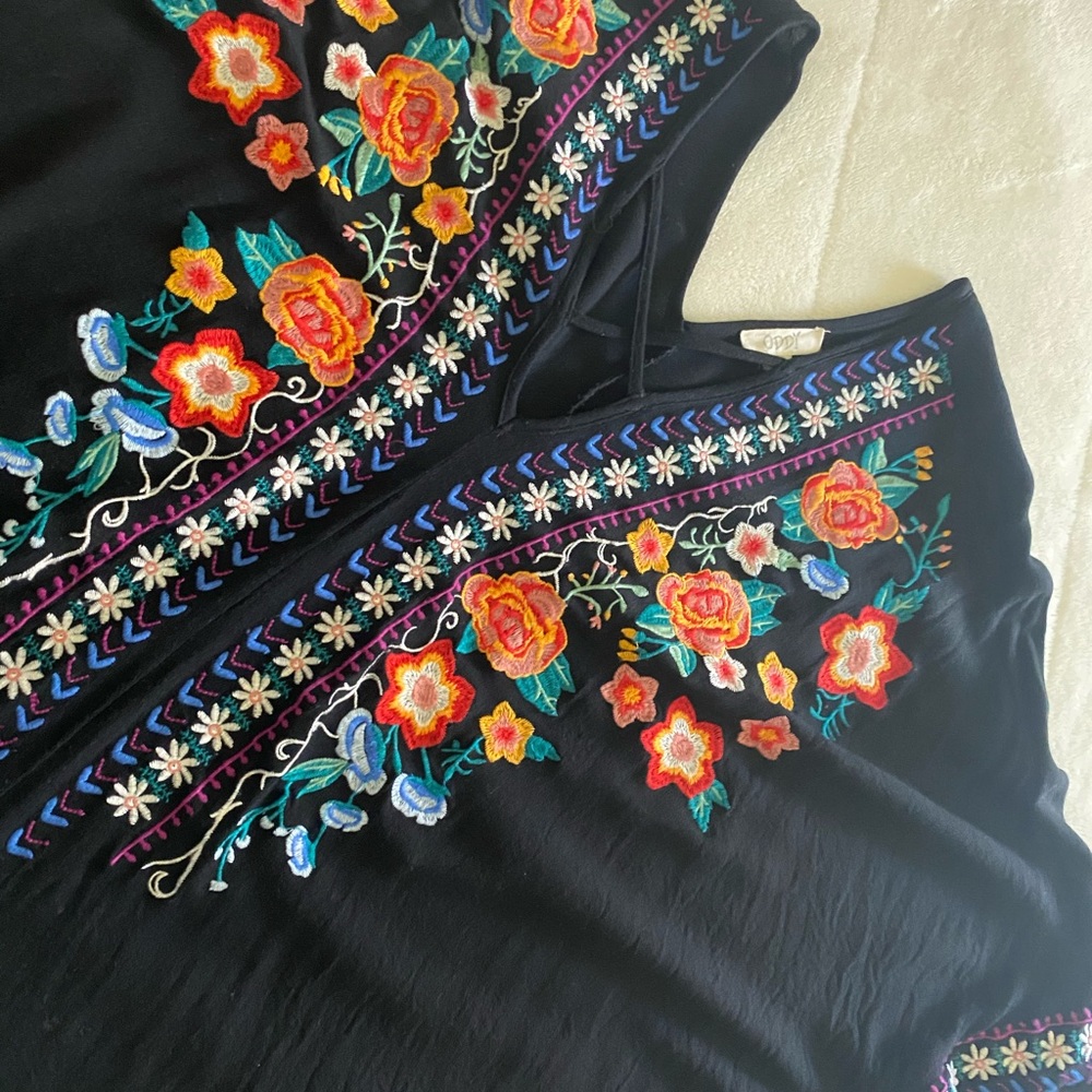 Spanish style embroidered blouse
